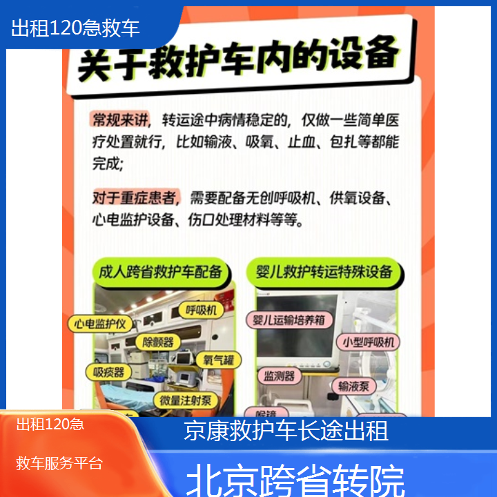 北京出租120急救车服务平台「跨省转院」+2024排名一览