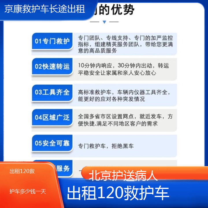 北京出租120救护车多少钱一天「护送病人」+2024排名一览