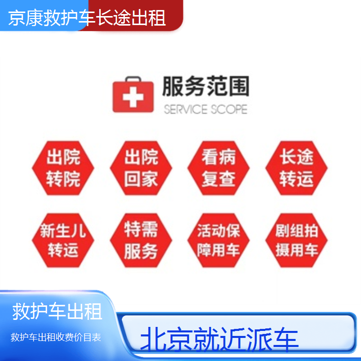 北京救护车出租收费价目表「就近派车」+2024排名一览